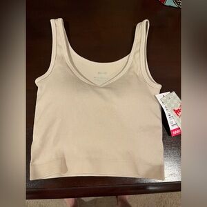 NWT Cream workout Crop Top